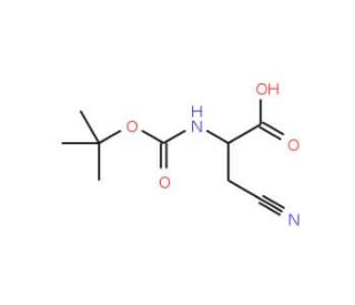 Boc-beta-cyano-D-alanine (CAS 184685-17-4) - chemical structure image