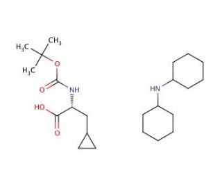 Boc-beta-cyclopropyl-D-Ala-OH DCHA (CAS 89483-09-0) - chemical structure image