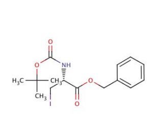 Boc-&beta;-iodo-Ala-OBzl (CAS 108957-20-6) - chemical structure image