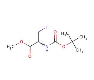 Boc-&beta;-iodo-Ala-OMe (CAS 93267-04-0) - chemical structure image