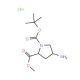 Boc-cis-4-amino-L-proline methyl esterhydrochloride salt (CAS 171110-72-8) - chemical structure image