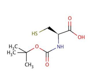 Boc-Cys-OH (CAS 20887-95-0) - chemical structure image