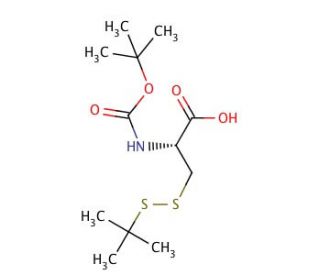 Boc-Cys(StBu)-OH (CAS 30044-61-2) - chemical structure image