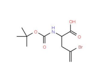 Boc-D-2-amino-4-bromo-4-pentenoic acid (CAS 149930-92-7) - chemical structure image