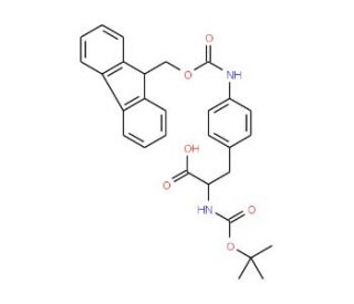 Boc-D-(4-Fmoc)-aminophenylalanine (CAS 173054-11-0) - chemical structure image