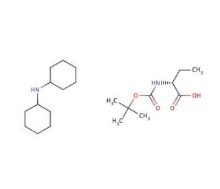 Boc-D-Abu-OH (dicyclohexylammonium) salt (CAS 27494-47-9) - chemical structure image