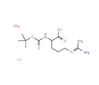Boc-D-Arg-OH H2O HCl (CAS 113712-06-4) - chemical structure image