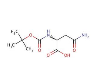 Boc-D-Asn-OH (CAS 75647-01-7) - chemical structure image