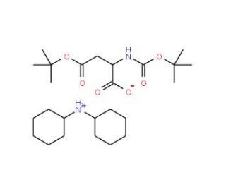 Boc-D-aspartic acid-beta-tert-butyl ester dicyclohexylammonium salt (CAS 200334-95-8) - chemical structure image