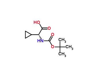 Boc-D-cyclopropylglycine (CAS 609768-49-2) - chemical structure image