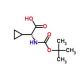Boc-D-cyclopropylglycine (CAS 609768-49-2) - chemical structure image