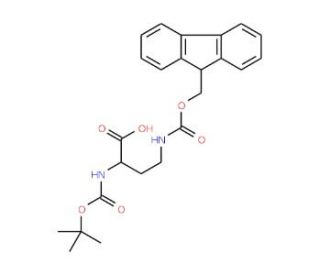 Boc-D-Dab(Fmoc)-OH (CAS 131570-57-5) - chemical structure image