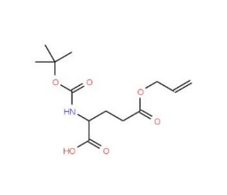 Boc-D-glutamic acid-gamma-allyl ester (CAS 259221-91-5) - chemical structure image