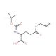 Boc-D-glutamic acid-gamma-allyl ester (CAS 259221-91-5) - chemical structure image