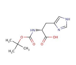 Boc-D-His-OH (CAS 50654-94-9) - chemical structure image