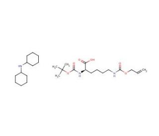 Boc-D-Lys(Alloc)-OH (dicyclohexylammonium) salt (CAS 327156-94-5) - chemical structure image