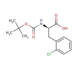 Boc-D-Phe(2-Cl)-OH (CAS 80102-23-4) - chemical structure image