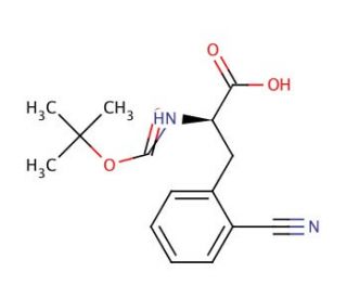 Boc-D-Phe(2-CN)-OH (CAS 261380-28-3) - chemical structure image