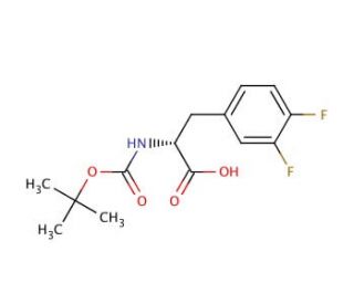 Boc-D-Phe(3,4-F2)-OH (CAS 205445-51-8) - chemical structure image