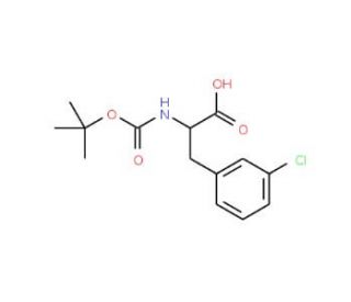 Boc-D-Phe(3-Cl)-OH (CAS 80102-25-6) - chemical structure image