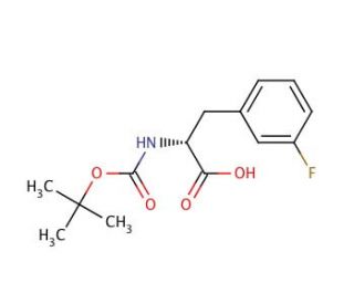 Boc-D-Phe(3-F)-OH (CAS 114873-11-9) - chemical structure image