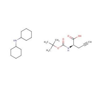 Boc-D-propargyl-Gly-OH (dicyclohexylammonium) salt (CAS 63039-47-4) - chemical structure image