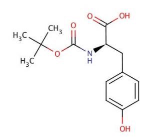 Boc-D-Tyr-OH (CAS 70642-86-3) - chemical structure image