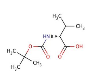 Boc-D-Val-OH (CAS 22838-58-0) - chemical structure image