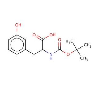 Boc-DL-m-tyrosine (CAS 174732-96-8) - chemical structure image