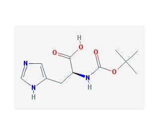 Boc-His-OH (CAS 17791-52-5) - chemical structure image