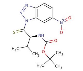 Boc-L-2-amino-3-methylbutanethioic acid-1-(6-nitro)benzotriazolide (CAS 184951-88-0) - chemical structure image