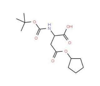Boc-L-aspartic acid 4-cyclopentyl ester (CAS 71447-58-0) - chemical structure image