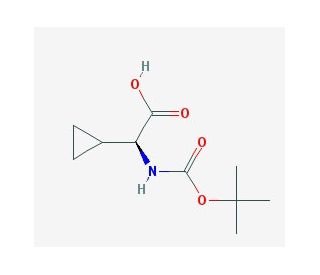 Boc-L-cyclopropylglycine (CAS 155976-13-9) - chemical structure image