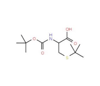 Boc-L-Cys(tBu)-OH (CAS 56976-06-8) - chemical structure image