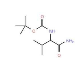 Boc-L-valine amide (CAS 35150-08-4) - chemical structure image