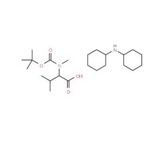Boc-N-methyl-L-valine dicyclohexylammonium salt (CAS 35761-42-3) - chemical structure image