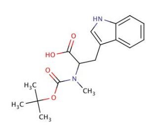 Boc-Nalpha-methyl-L-tryptophan (CAS 141408-33-5) - chemical structure image