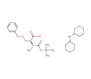 Boc-Nalpha-methyl-O-benzyl-L-serinedicyclohexylammonium salt - chemical structure image