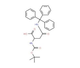Boc-Ngamma-trityl-D-asparagine (CAS 210529-01-4) - chemical structure image