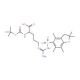 Boc-Nw-(2,2,4,6,7-pentamethyldihydrobenzofuran-5-sulfonyl)-D-arginine (CAS 186698-61-3) - chemical structure image