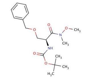 Boc-O-benzyl-L-serine N,O-dimethylhydroxamide (CAS 115186-34-0) - chemical structure image