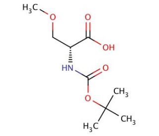 Boc-O-Methyl-D-serine (CAS 86123-95-7) - chemical structure image
