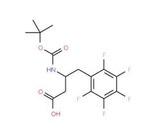 Boc-pentafluoro-D-beta-homophenylalanine (CAS 269398-93-8) - chemical structure image