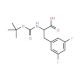 Boc-Phe(3,5-F2)-OH (CAS 205445-52-9) - chemical structure image