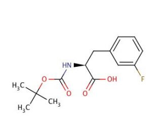 Boc-Phe(3-F)-OH (CAS 114873-01-7) - chemical structure image