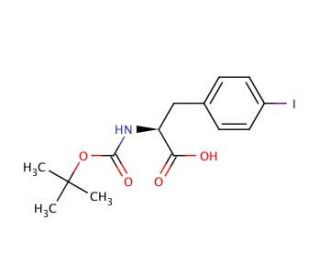 Boc-Phe(4-I)-OH (CAS 62129-44-6) - chemical structure image