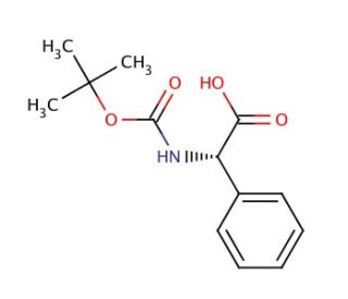 Boc-Phg-OH (CAS 2900-27-8) - chemical structure image