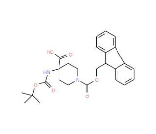 Boc-Pip(Fmoc)-OH (CAS 368866-07-3) - chemical structure image