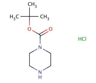 Boc-piperazine hydrochloride (CAS 76535-74-5) - chemical structure image