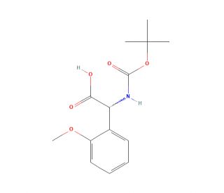Boc-(R)-2-methoxyphenylglycine - chemical structure image